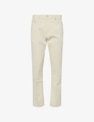 DUNHILL Five-Pocket Straight Cotton Twill Trousers in STONE – Mens | Trousers & shorts | Casual