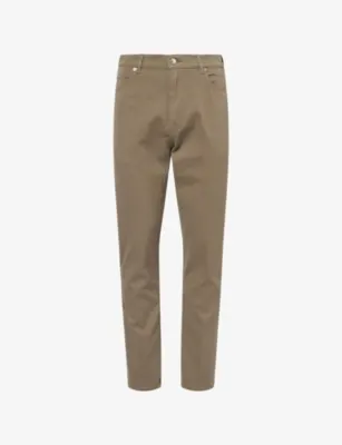 DUNHILL Five-Pocket Straight Cotton Twill Trousers in DRAB – Mens | Trousers & shorts | Casual