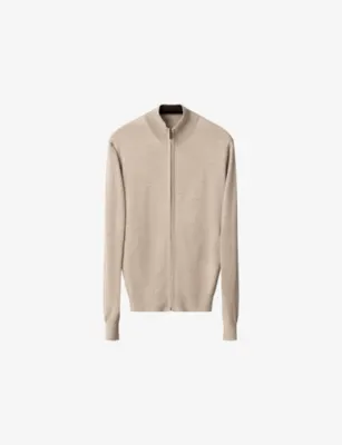 ETON Zip-Up Knitted Wool Cardigan - Navy blue - XXXXXL