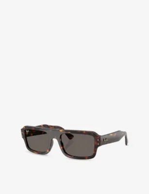 RAY-BAN RB4454 Lukas Rectangle-Frame Tortoiseshell Acetate Sunglasses detail 2