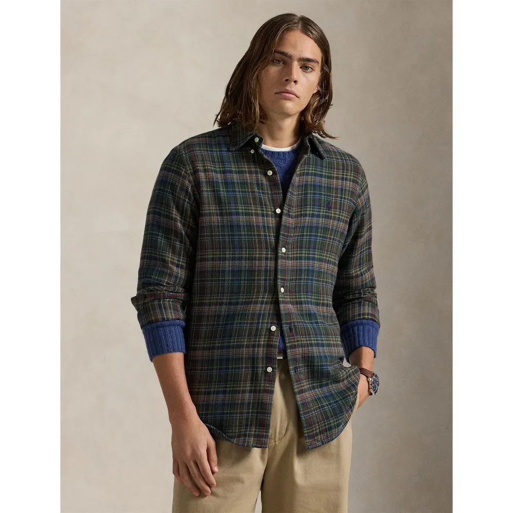 Polo Ralph Lauren Men's Long Sleeve Brushed Flannel Patterned Shirt detail 2