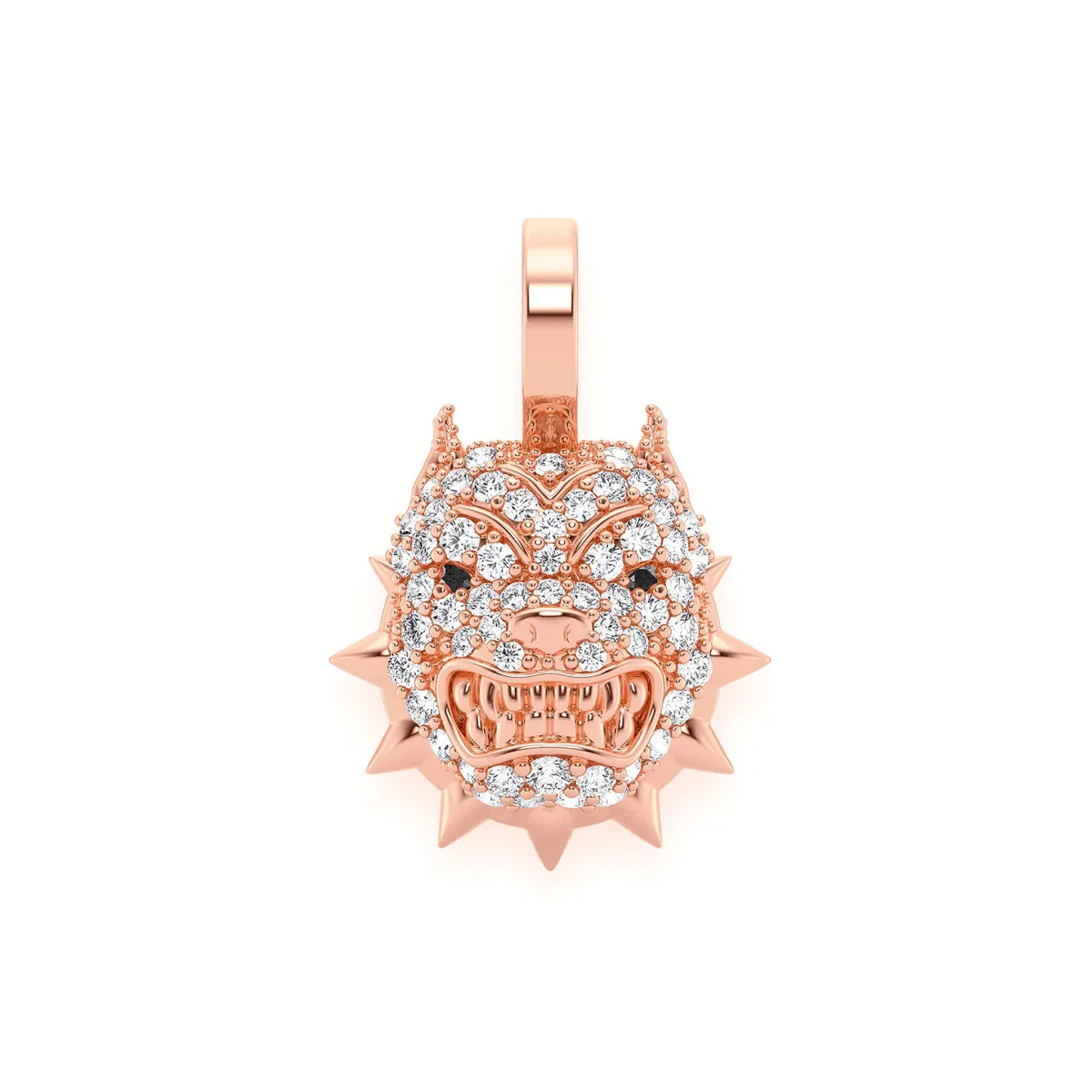 For Him Pitbull Diamond Pendant in 0.25ctw / Rose Gold / Natural Diamond – Pendant