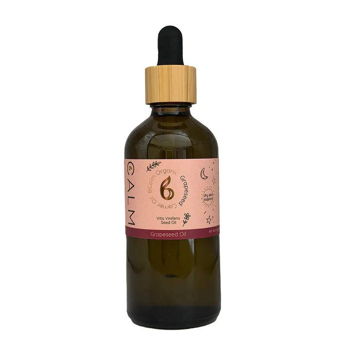 B Calm Organic Grapeseed Carrier Oil – Lightweight Skincare & Massage Oil 100ml