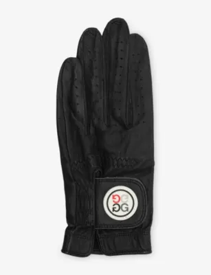 G/FORE Signature Logo Leather Golf Glove - CLOVER detail 2