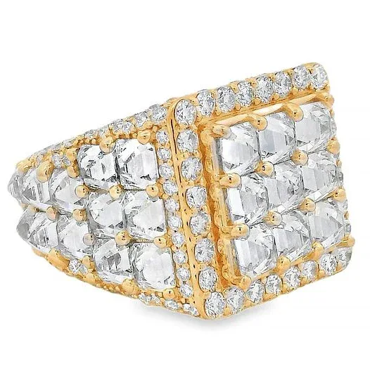 RINA - For Him CUSTOM CVD UpSide Down Asscher Diamond Birthday Pinky Ring 70474 in Rose Gold / 6 – Ring