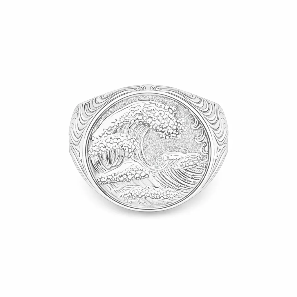 MARYAM - For Him SILVER .925 Silver Wave Ring 68890 in 8 – Ring