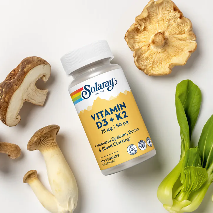 Solaray Vitamin D3 3000 IU & K2 50mcg, Bone, Muscle & Immune Support - 120 Capsules detail 3