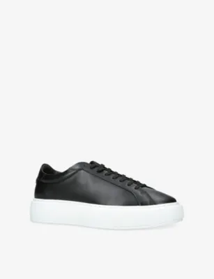 ARNE Essential Leather Low-Top Trainers - EUR 45 / 11 UK MEN in BLACK, additional product view 3