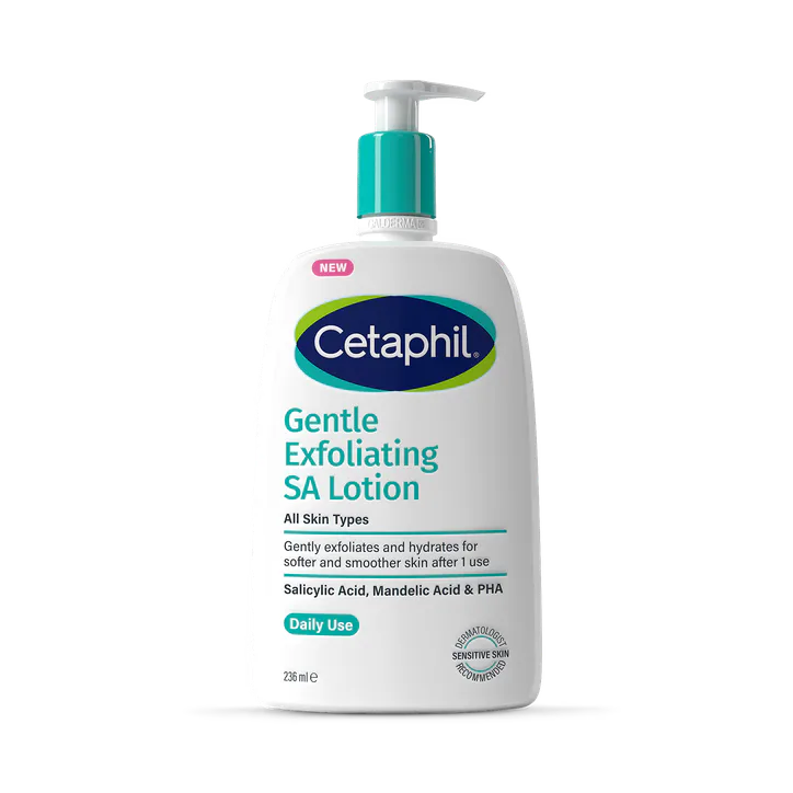 Cetaphil Gentle Exfoliating Salicylic Acid Lotion, Moisturiser For Face & Body, 236ml