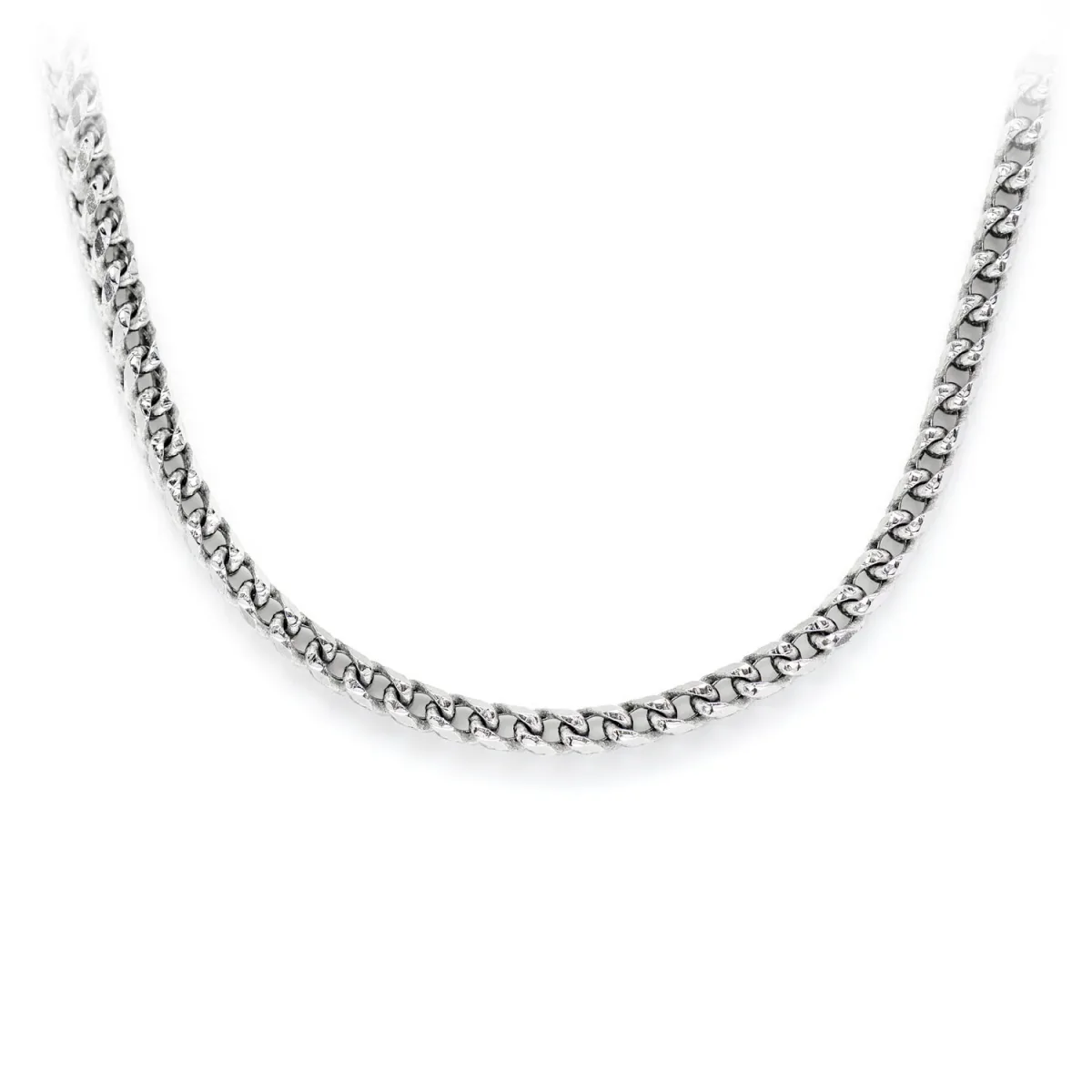 For Him Sterling Silver Diamond-Cut Franco Chain in 3mm / 925 Sterling Silver / 22" – Chain