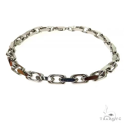 JALGAS - ROYAL CHAIN GROUP 14k White Gold Solid link bracelet 4.8mm 8.5 inches 68380 in White – Bracelet