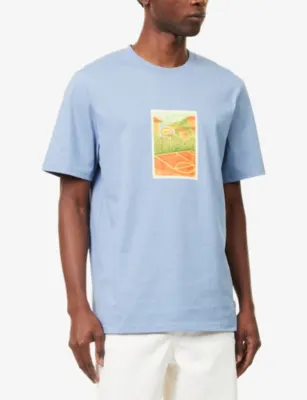 LES DEUX Court Graphic-Print Cotton T-Shirt detail 3