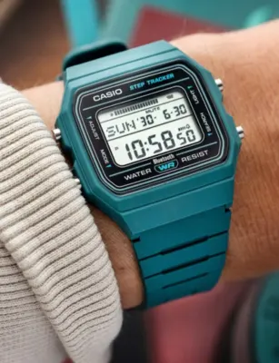 CASIO F-B100W-3A Resin Digital Watch 38.1mm in GREEN, additional product view 2