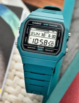 CASIO F-B100W-3A Resin Digital Watch 38.1mm in GREEN, additional product view 3