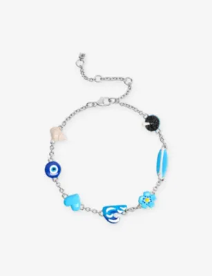 POUBEL Azure Sterling-Silver Charm Bracelet