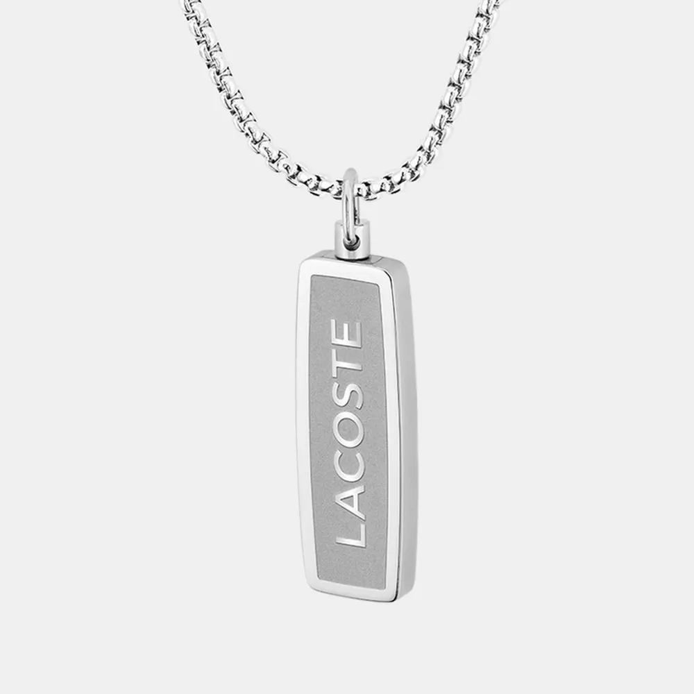 Lacoste Lacoste Mens District Reversible Pendant Necklace