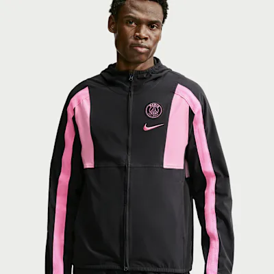 Nike Paris Saint-Germain Energy Men's Nike Football Woven Jacket - Black/Pink Beam/Pink Beam