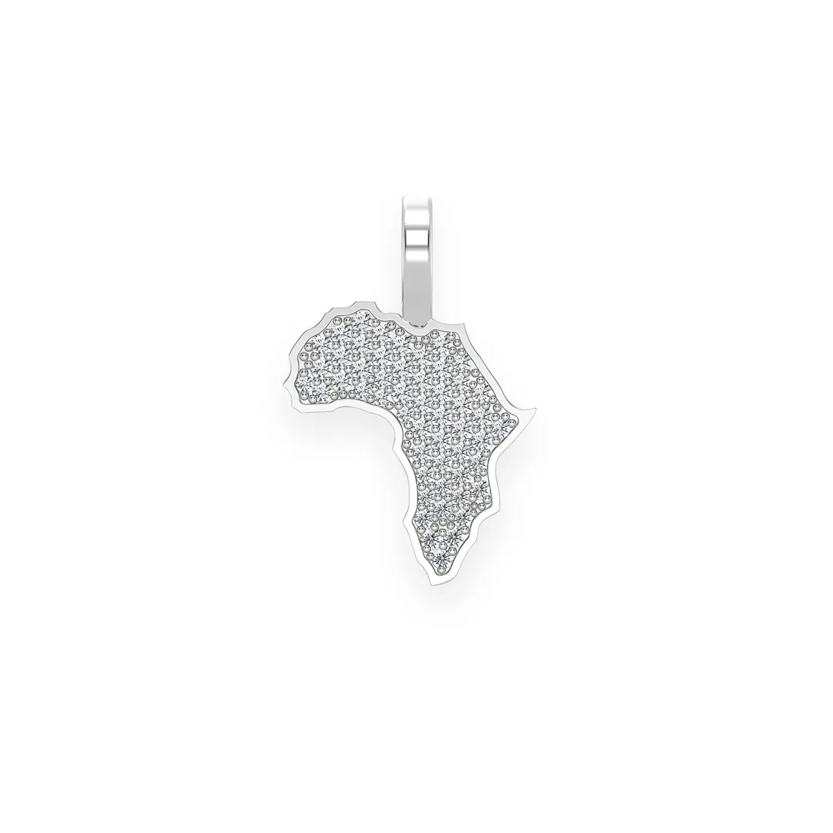 For Him Africa Diamond Pendant in 0.25ctw / White Gold / Natural Diamond – Pendant