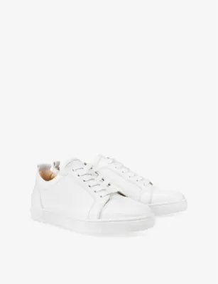 CHRISTIAN LOUBOUTIN Louis Junior Leather Low-Top Trainers - EUR 47 / 13 UK MEN in WHITE, additional product view 2