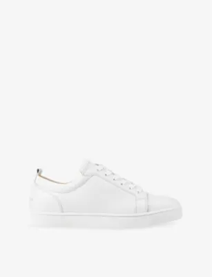CHRISTIAN LOUBOUTIN Louis Junior Leather Low-Top Trainers - EUR 47 / 13 UK MEN in WHITE – Mens | Trainers | Lace up trainers