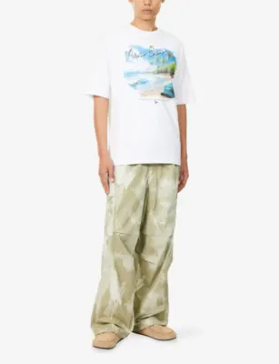 NEW ERA Beach Graphic-Print Oversized Cotton-Jersey T-Shirt detail 2