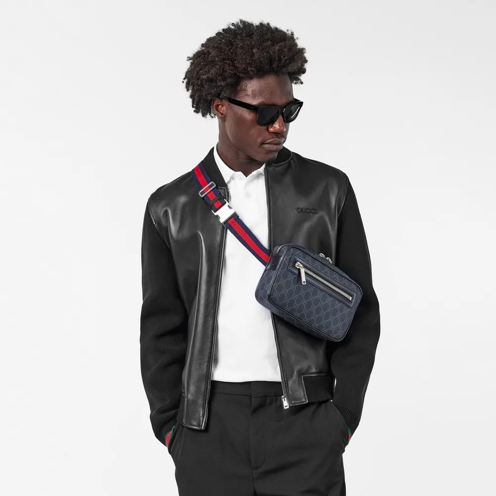 Gucci Men's Jacquard Cotton GG Supreme Belt Bag detail 3