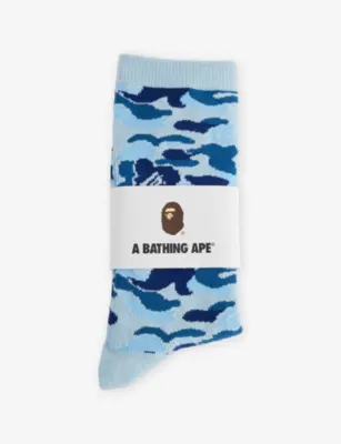 A BATHING APE Camouflage Crew Knit Socks