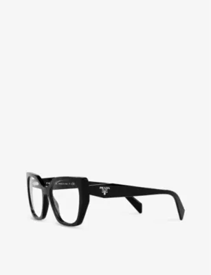 PRADA PR 18WV irregular-frame acetate glasses detail 3