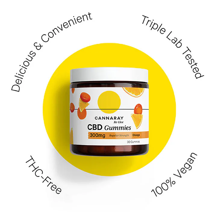 Cannaray CBD 10mg Regular Strength 30 Gummies detail 2