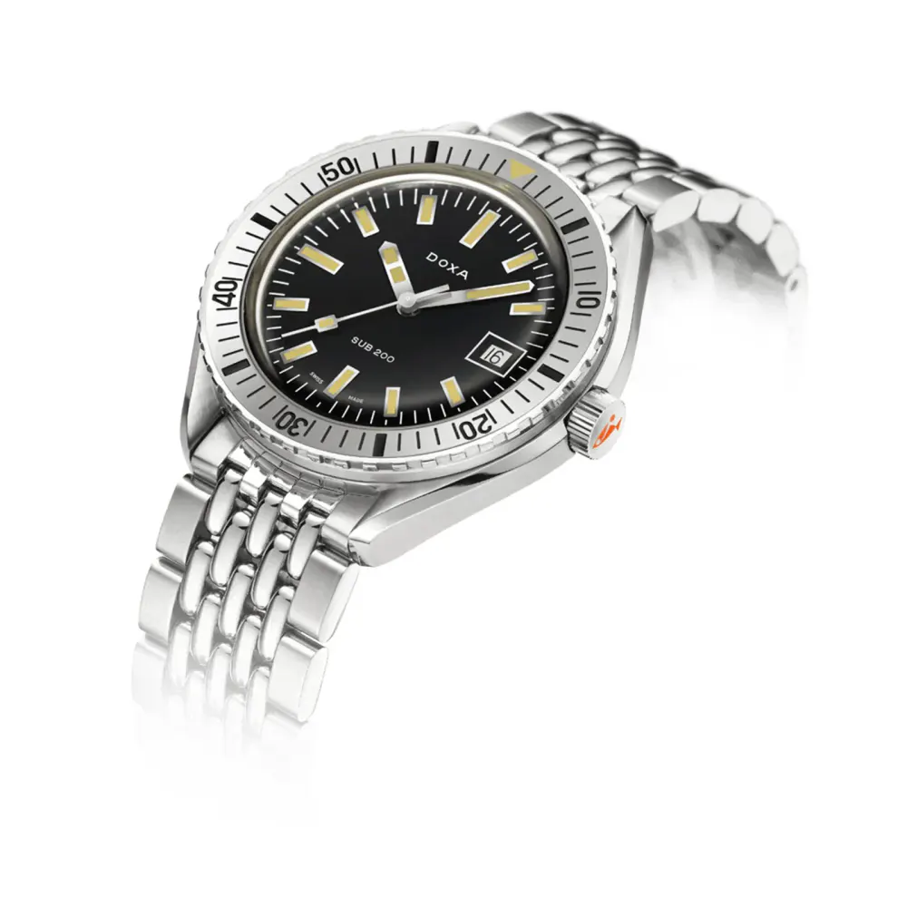 DOXA Sub 200 Sharkhunter 42mm Mens Watch Black in Black, additional product view 2