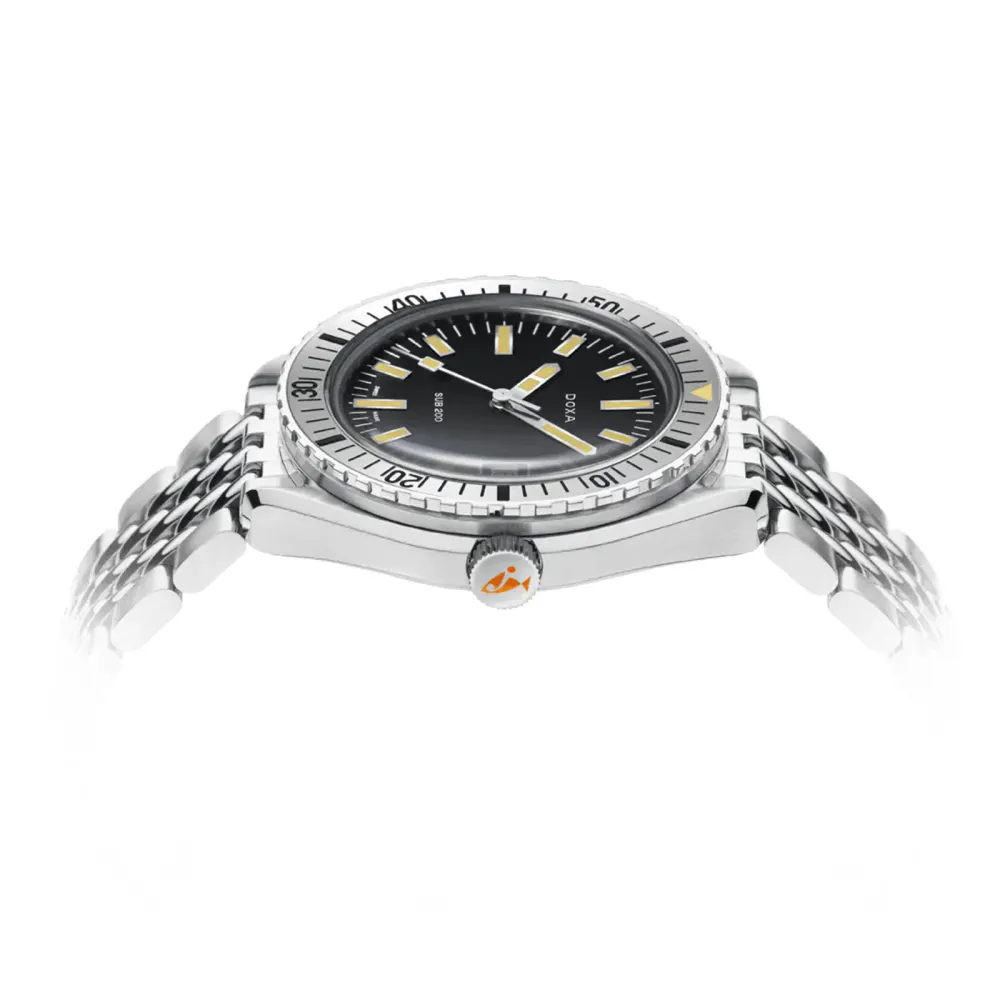 DOXA Sub 200 Sharkhunter 42mm Mens Watch Black in Black, additional product view 3