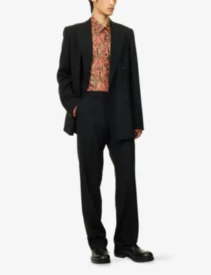 DRIES VAN NOTEN Pinnet Tailored Wool-Blend Trousers detail 2