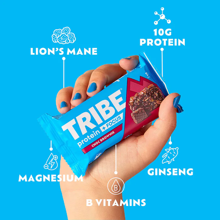Tribe Protein & Focus Choc Brownie Protein Bar 60g detail 2