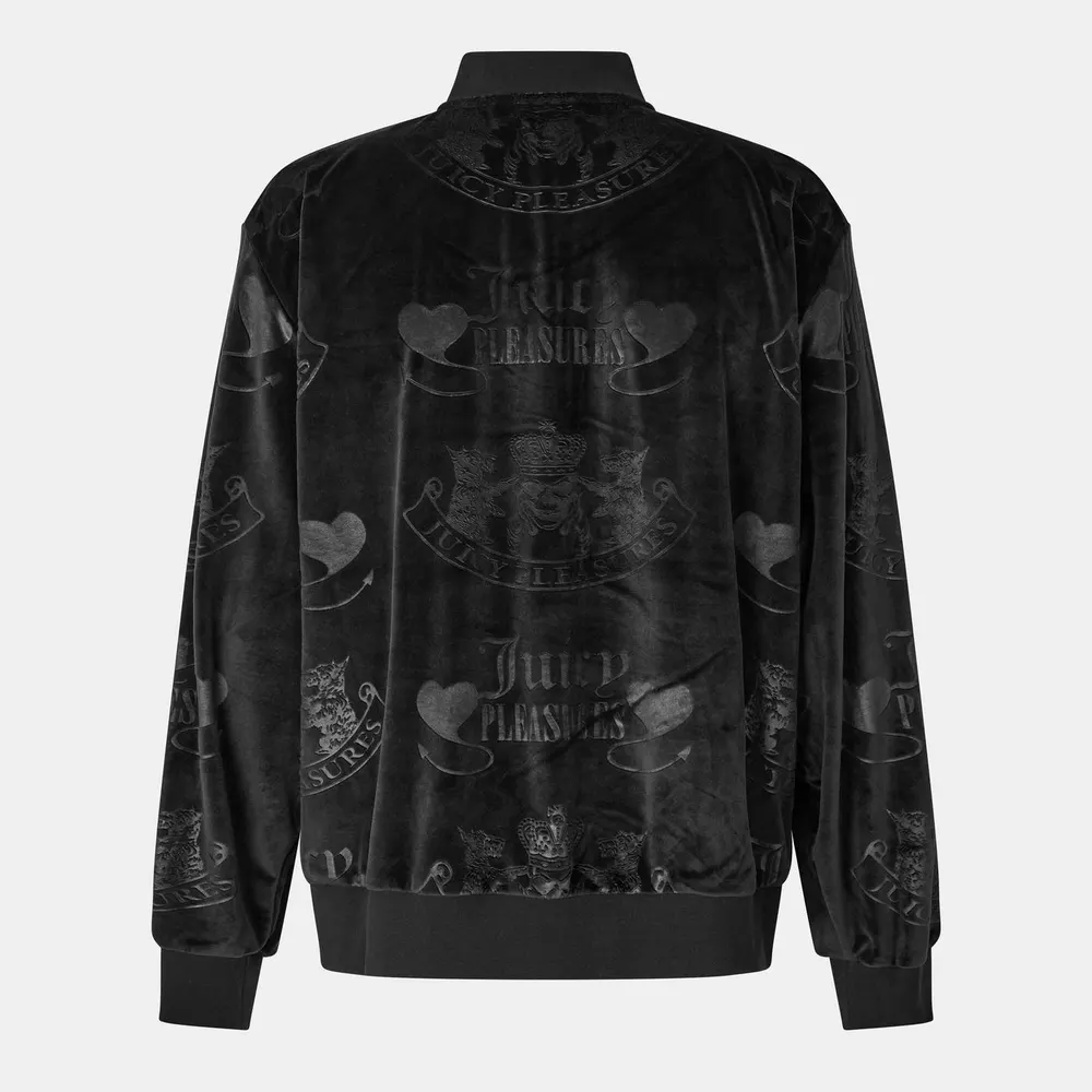 Pleasures X Juicy Couture Crest Velour Quarter Zip detail 2