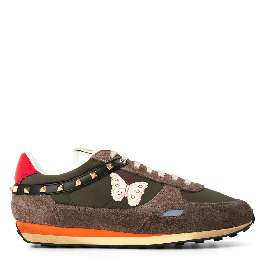 Valentino Garavani VG Stud Up Sneaker Sn64 in Mud/Olvie – Footwear