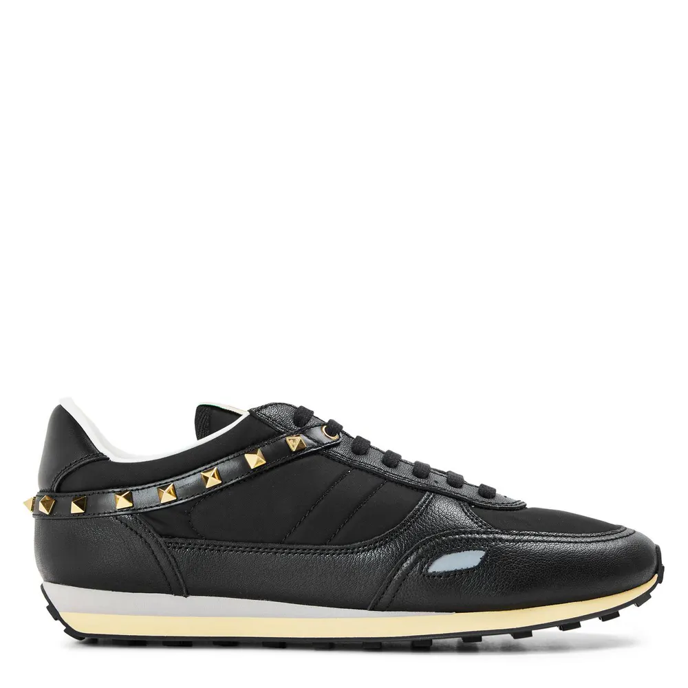 Valentino Garavani VG Stud Up Sneaker Sn64 in Black/Black – Footwear
