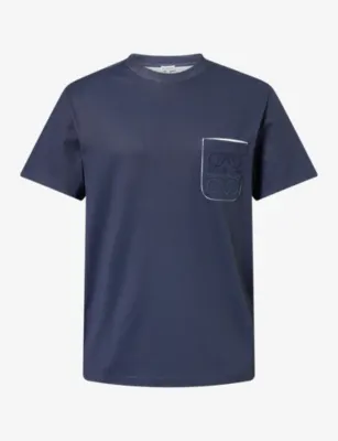 LOEWE Anagram Patch-Pocket Cotton-Blend T-Shirt