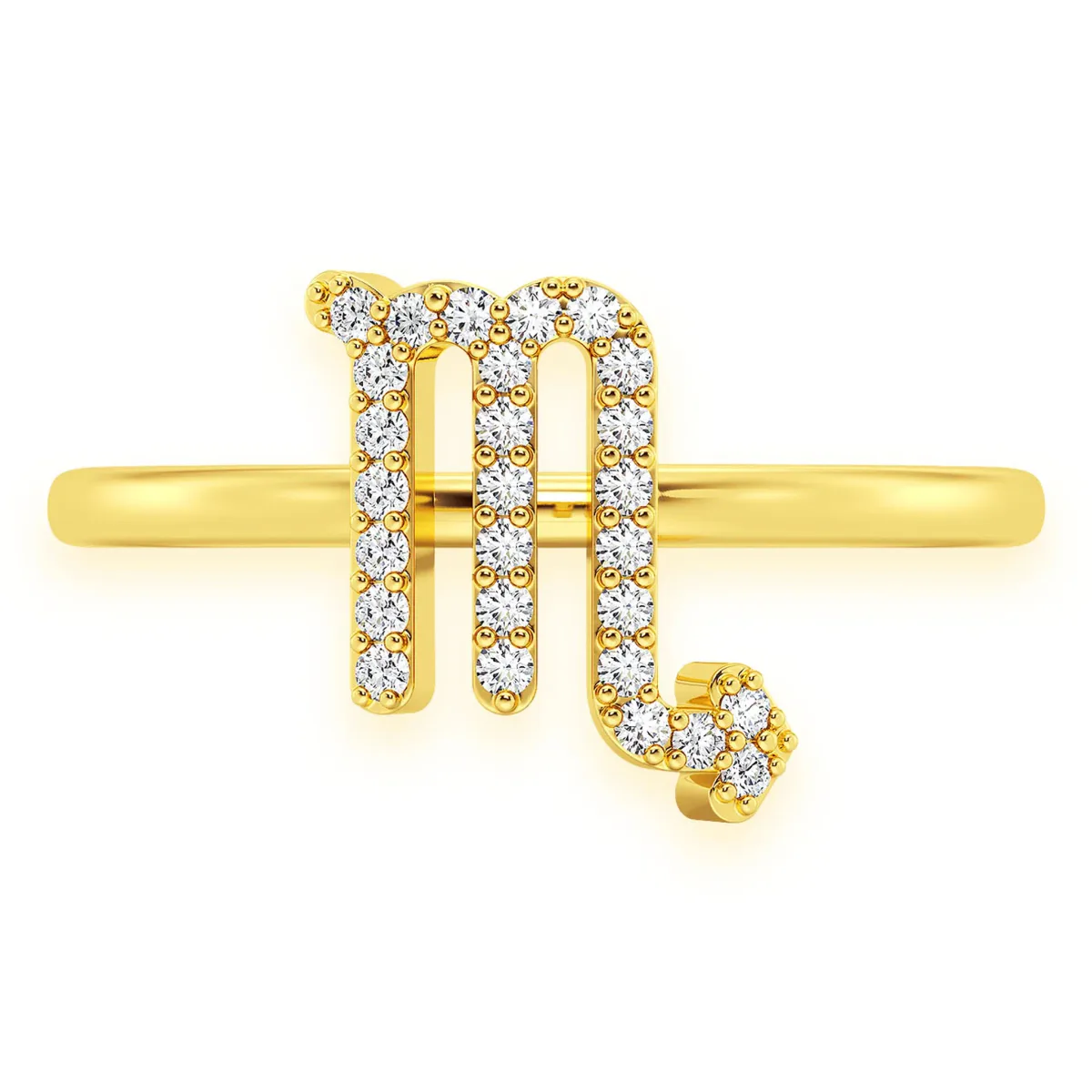 For Him Zodiac Diamond Ring in Scorpio / Yellow Gold / Natural Diamond – Ring