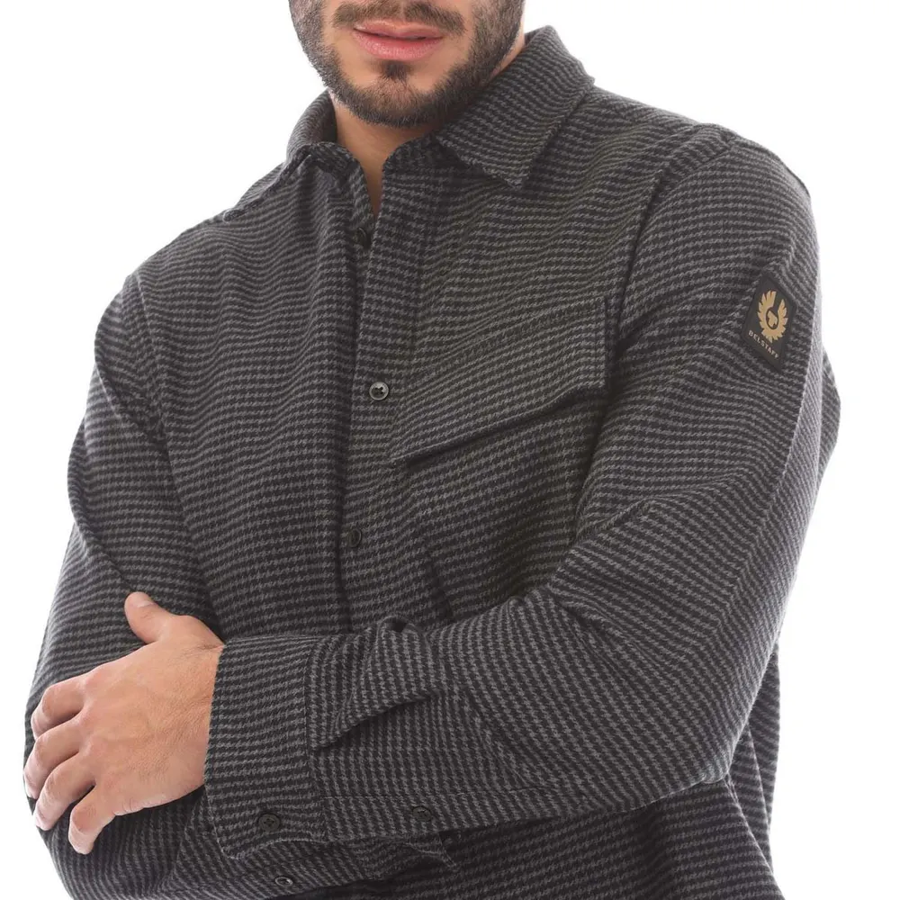 Belstaff Cotton Houndstooth Scale Shirt detail 3
