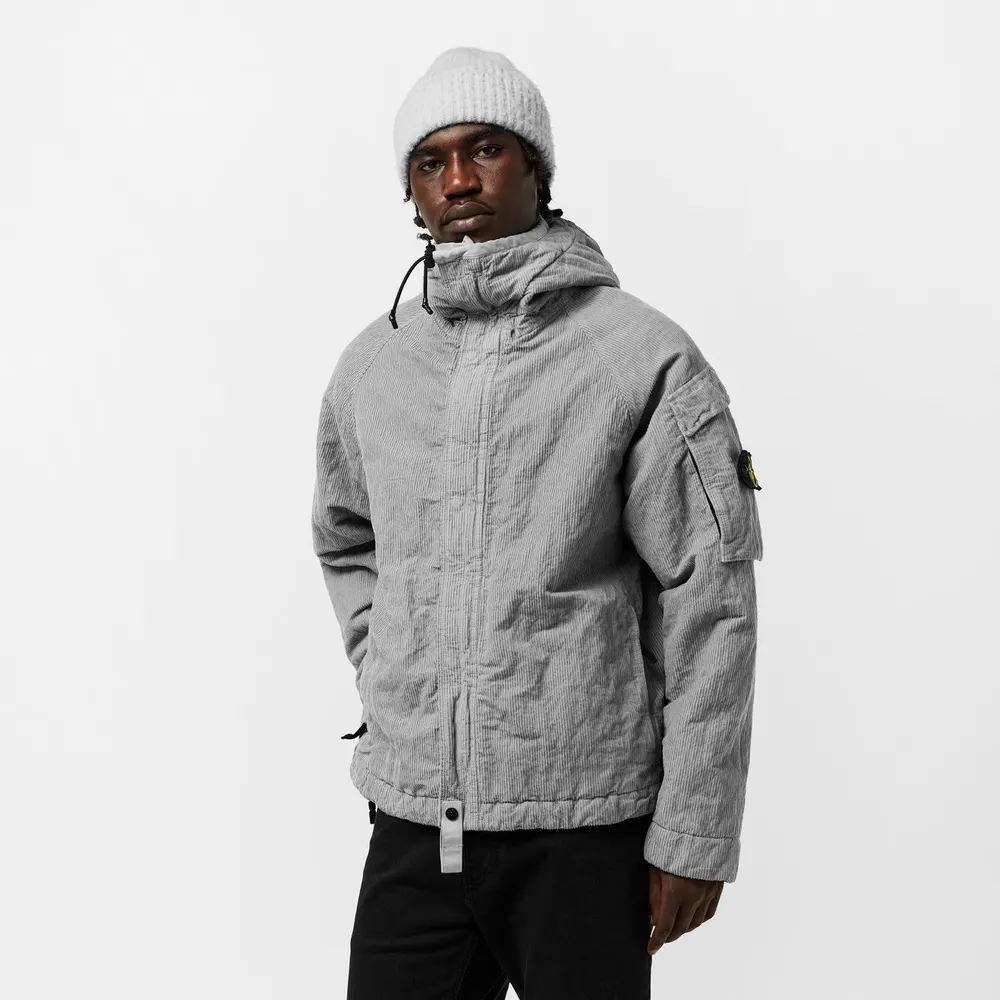 Stone Island Men's Cord Hood Medium Puffer Jacket detail 3