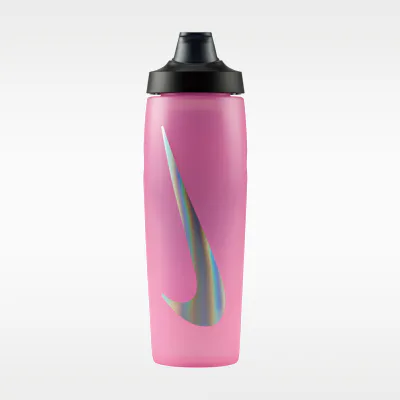 Nike Refuel Locking-Lid Water Bottle (710ml approx.) - Pink Spell/Black