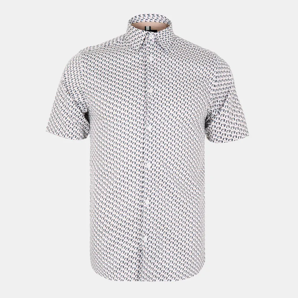 Ted Baker Men's Geo Short-Sleeve Patterned Shirt