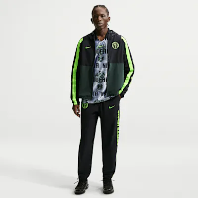 Nike Nigeria Energy Men's Nike Dri-FIT Football Woven Pants - Black/Electric Green