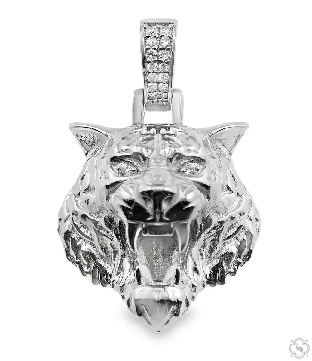 MARYAM - For Him SILVER .925 Silver Tiger Head Pendant Small 70737 – Pendant