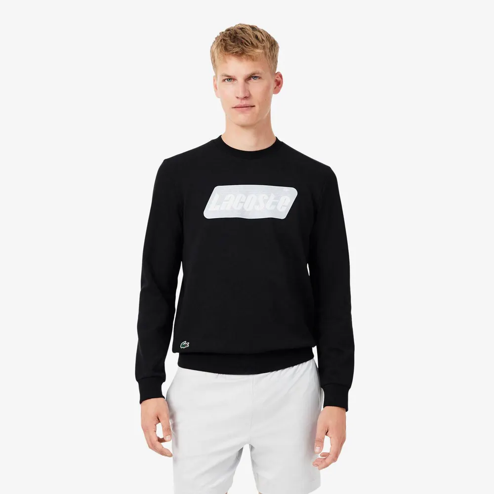Lacoste Men's Back Print Long-Sleeve Crew-Neck T-Shirt detail 2
