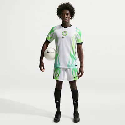 Nike Nigeria 2026 Stadium Away Men's Nike Football Dri-FIT Replica Shorts - White/Black