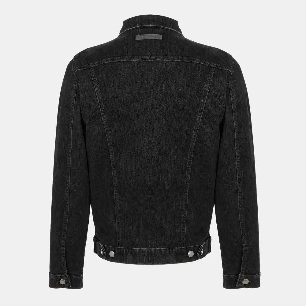 7 For All Mankind Men's Perfect Button-Through Tailored Denim Jacket detail 2