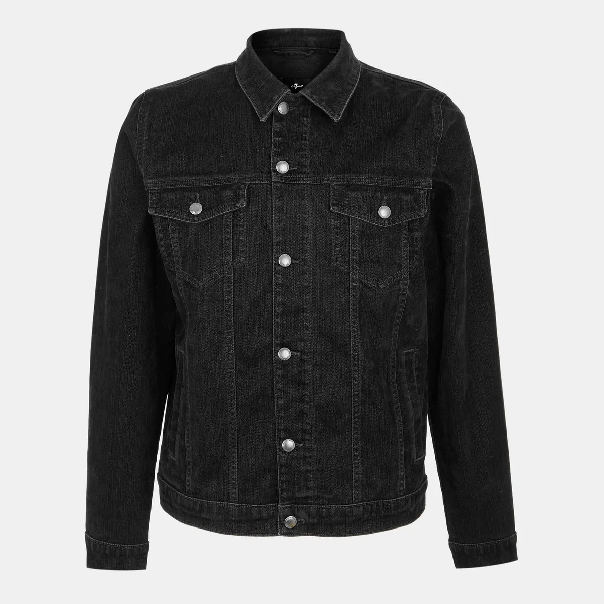 7 For All Mankind Men's Perfect Button-Through Tailored Denim Jacket