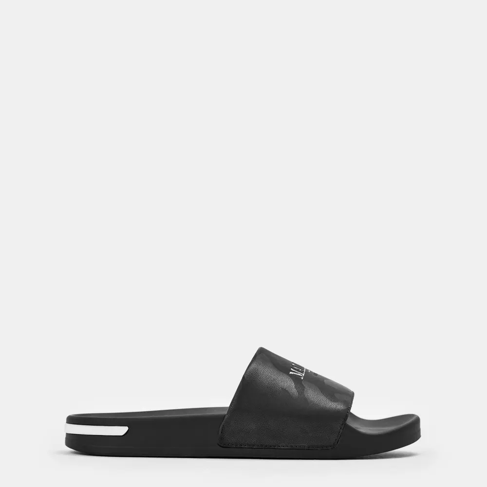 Mallet Camouflage Sliders in Black Camo – Footwear