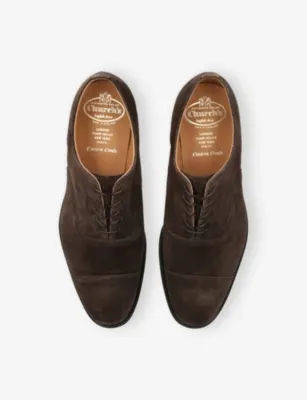 CHURCH'S Consul 2.0 Suede Oxford Shoes - EUR 41.5 / 7.5 UK MEN in Dark Brown, additional product view 2